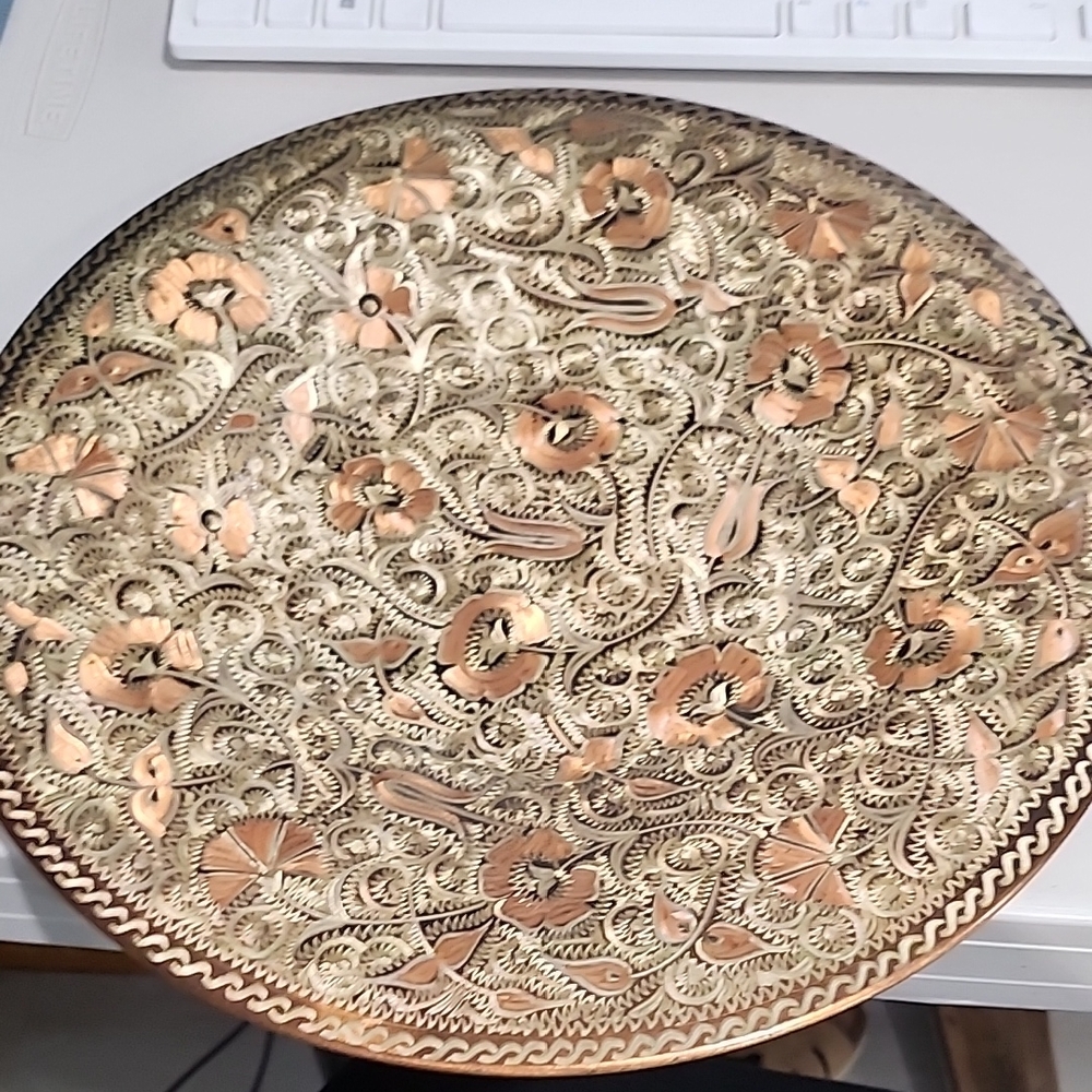Intricate Floral Decorative Plate